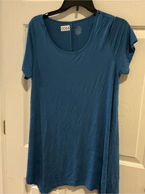 Blue Women's Scoop Neck Chemise Slip
